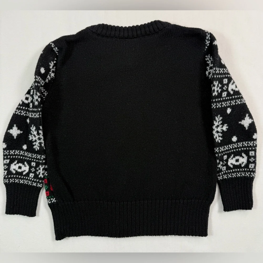 STAR WARS‎ Baby Boys' Black Knit Darth Vader Fair Isle Holiday Sweater Size 12M